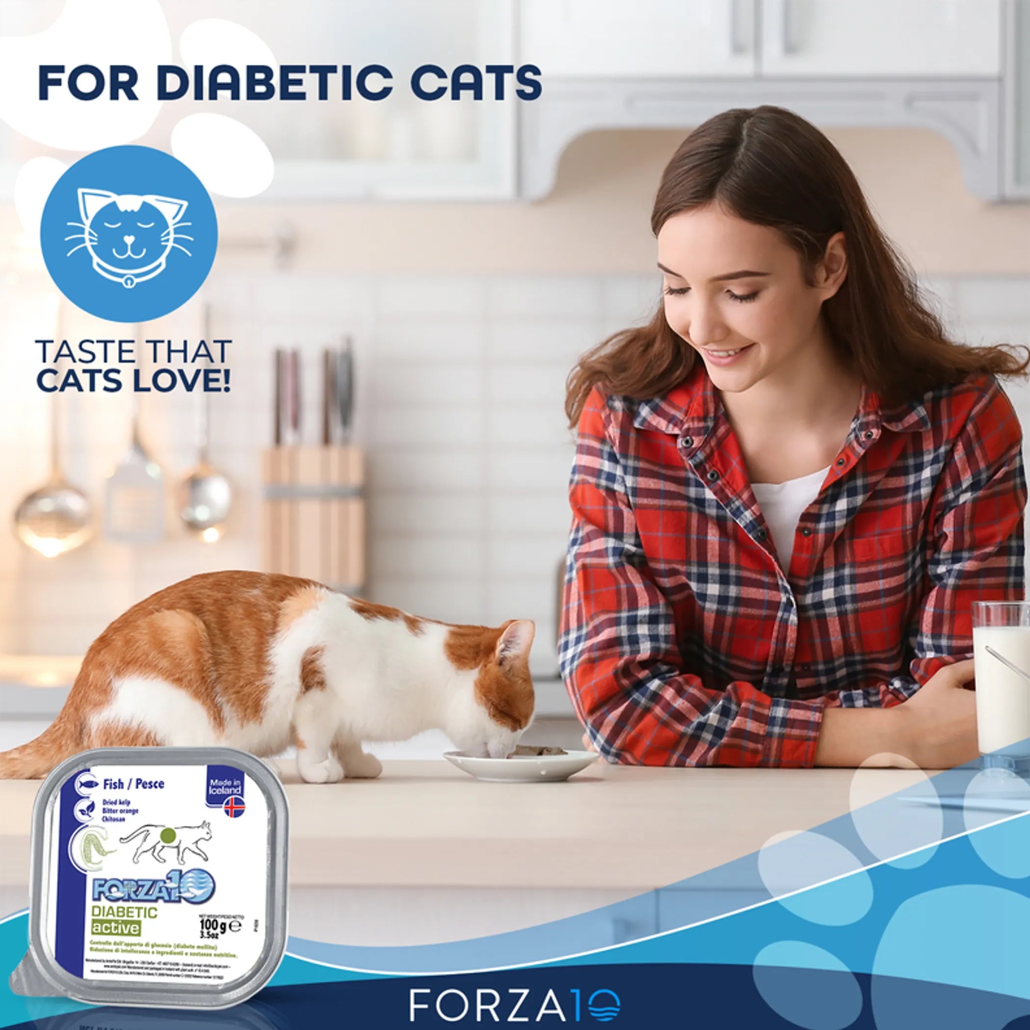 Forza10 ActiWet Diabetic Support Icelandic Fish Recipe Canned Cat Food