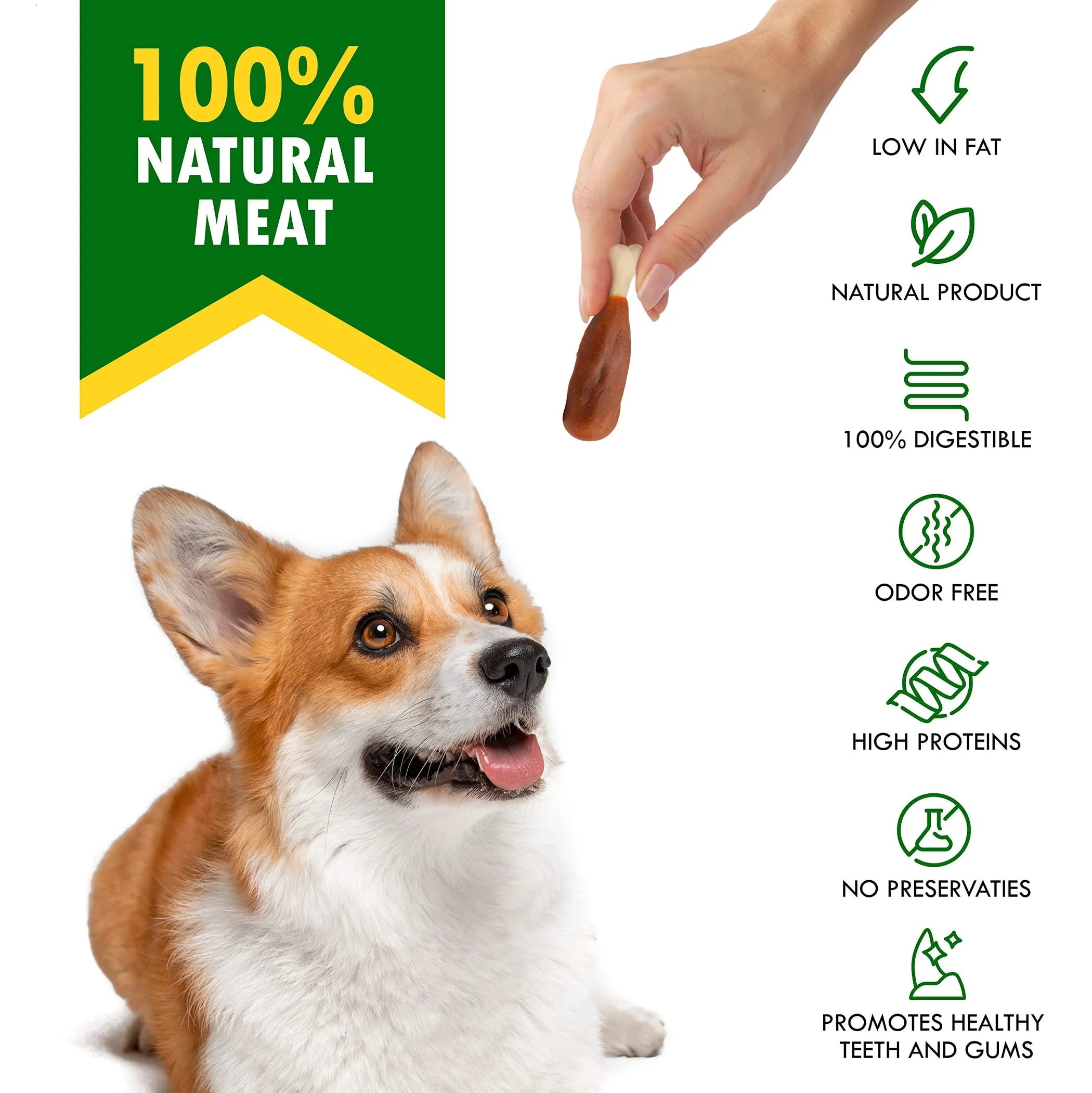 Dog Calcium Bones Wrapped Chicken & Rawhide Free Chew Treats